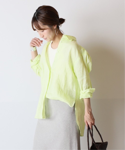 FRAMeWORK（フレームワーク）の「FRENCH LINEN シャツ3◆（シャツ/ブラウス・レディース・ホワイト/ネイビー/チョコ/ライトイエロー・FREE）」の17枚目の写真