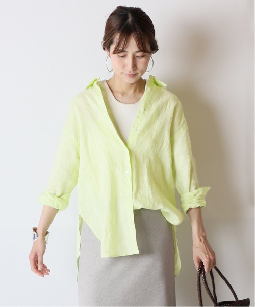 FRAMeWORK（フレームワーク）の「FRENCH LINEN シャツ3◆（シャツ/ブラウス・レディース・ホワイト/ネイビー/チョコ/ライトイエロー・FREE）」の19枚目の写真