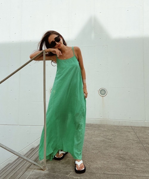 esutoreja（エストレジャ）の「シンプルバックオープンワンピース（ワンピース・レディース・ブラウン/グリーン・FREE）」の6枚目の写真
