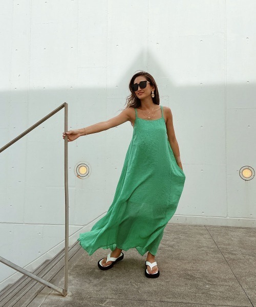 esutoreja（エストレジャ）の「シンプルバックオープンワンピース（ワンピース・レディース・ブラウン/グリーン・FREE）」の7枚目の写真