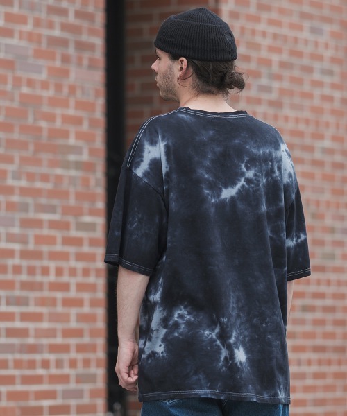 SIDEWAY STANCE（サイドウェイスタンス）の「【SIDEWAY STANCE】タイダイ柄 ビッグシルエット 半袖Tシャツ（Tシャツ/カットソー・メンズ・ベージュ/ブラック・LARGE/X-LARGE/MEDIUM）」の4枚目の写真