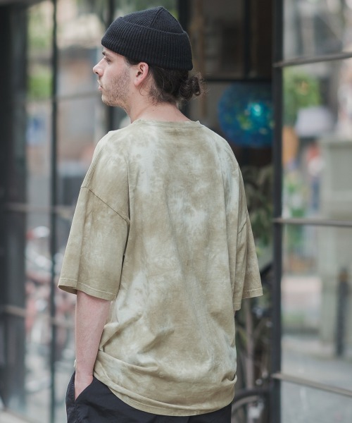 SIDEWAY STANCE（サイドウェイスタンス）の「【SIDEWAY STANCE】タイダイ柄 ビッグシルエット 半袖Tシャツ（Tシャツ/カットソー・メンズ・ベージュ/ブラック・LARGE/X-LARGE/MEDIUM）」の7枚目の写真