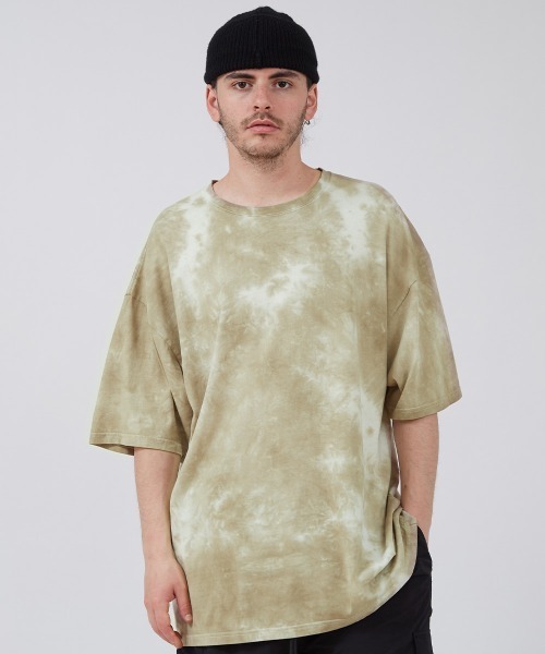 SIDEWAY STANCE（サイドウェイスタンス）の「【SIDEWAY STANCE】タイダイ柄 ビッグシルエット 半袖Tシャツ（Tシャツ/カットソー・メンズ・ベージュ/ブラック・LARGE/X-LARGE/MEDIUM）」の11枚目の写真