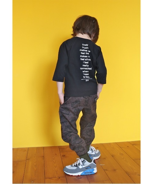 GROOVY COLORS（グルービーカラーズ）の「天竺 STAR ラグラン Tシャツ（Tシャツ/カットソー・キッズ・ホワイト/ブラック・100/110/120/90）」の3枚目の写真