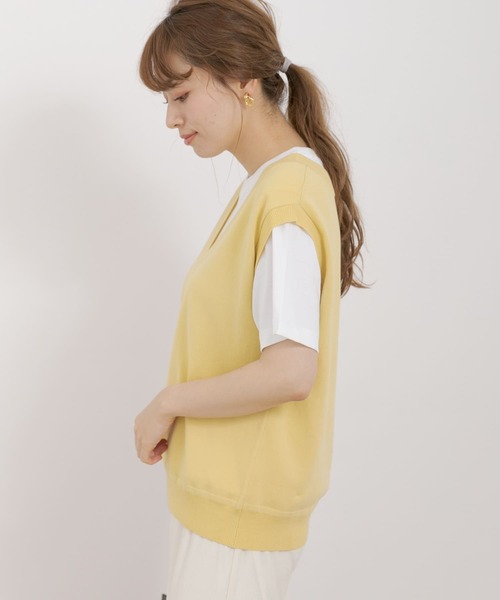 URBAN RESEARCH Sonny Label（アーバンリサーチサニーレーベル）の「インナーTシャツSETニットベスト（ニット/セーター・レディース・スミクロ/ブラック/イエロー・FREE）」の13枚目の写真