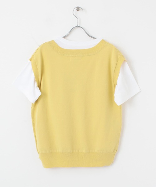URBAN RESEARCH Sonny Label（アーバンリサーチサニーレーベル）の「インナーTシャツSETニットベスト（ニット/セーター・レディース・スミクロ/ブラック/イエロー・FREE）」の6枚目の写真