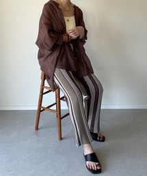 y/m by misato | リネンタッチランダムストライプパンツ(その他パンツ)