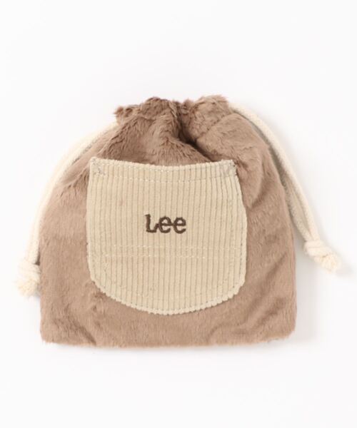 Lee(リー)の「Lee/リー ふんわりファー巾着バッグ SMALL(エコバッグ/サブバッグ・キッズ・ブラウン/ベージュ・FREE)」の2枚目の写真