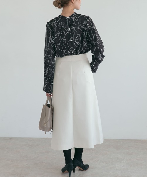 URBAN RESEARCH ROSSO（アーバンリサーチロッソ）の「ラインアートプリント2WAYブラウス（シャツ/ブラウス・レディース・ブラック/オフホワイト・FREE）」の9枚目の写真