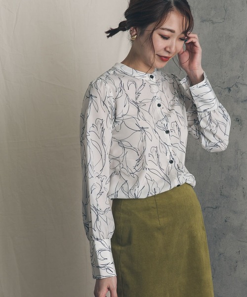 URBAN RESEARCH ROSSO（アーバンリサーチロッソ）の「ラインアートプリント2WAYブラウス（シャツ/ブラウス・レディース・ブラック/オフホワイト・FREE）」の20枚目の写真