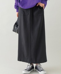 LAVEANGE | [洗える]メランジツイルタイトスカート【大きいサイズ対応】(スカート)