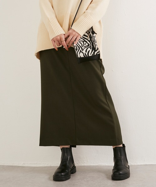 LAVEANGE（ラビアンジェ）の「[新色追加]起毛ツイルタイトスカート（スカート・レディース・ブラック/レッド/カーキ/ブラウン・LL/3L/4L/M/L）」の18枚目の写真