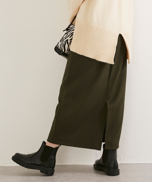 LAVEANGE（ラビアンジェ）の「[新色追加]起毛ツイルタイトスカート（スカート・レディース・ブラック/レッド/カーキ/ブラウン・LL/3L/4L/M/L）」の19枚目の写真