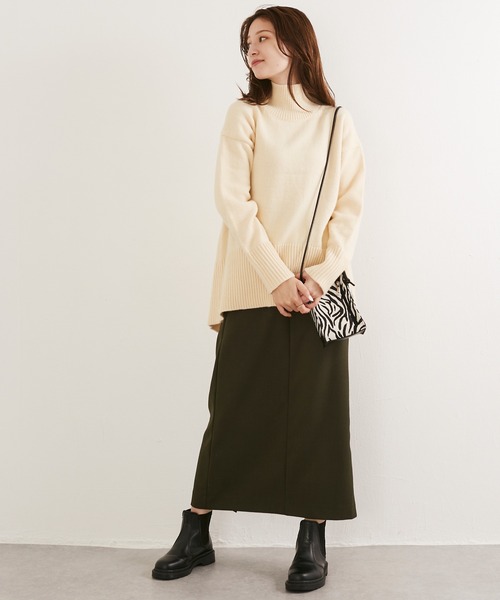 LAVEANGE（ラビアンジェ）の「[新色追加]起毛ツイルタイトスカート（スカート・レディース・ブラック/レッド/カーキ/ブラウン・LL/3L/4L/M/L）」の21枚目の写真