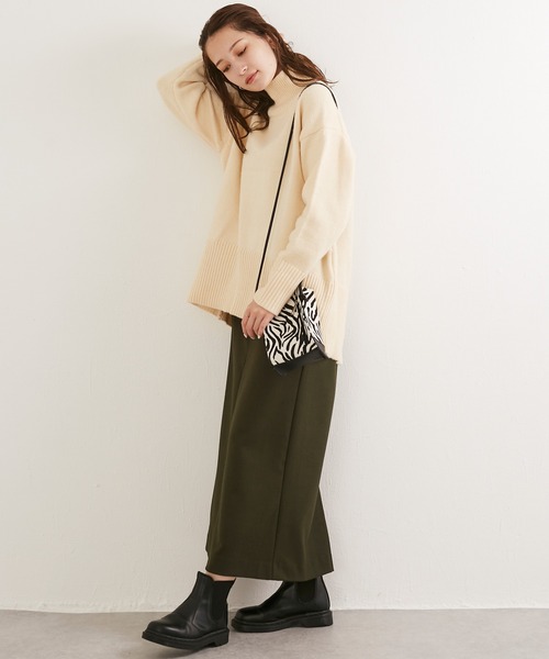 LAVEANGE（ラビアンジェ）の「[新色追加]起毛ツイルタイトスカート（スカート・レディース・ブラック/レッド/カーキ/ブラウン・LL/3L/4L/M/L）」の20枚目の写真