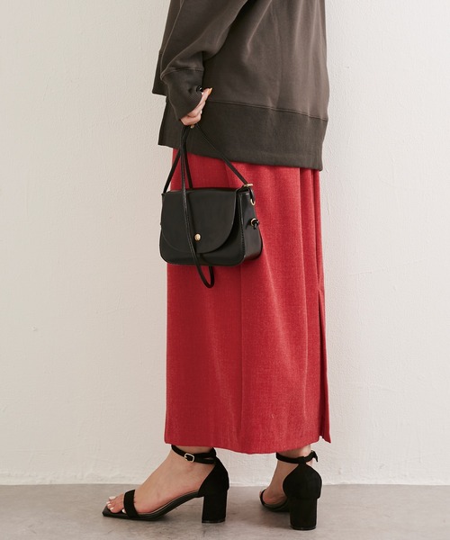 LAVEANGE（ラビアンジェ）の「[新色追加]起毛ツイルタイトスカート（スカート・レディース・ブラック/レッド/カーキ/ブラウン・LL/3L/4L/M/L）」の10枚目の写真