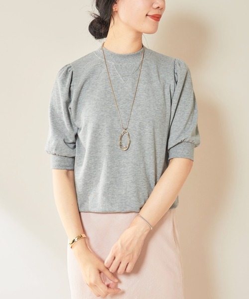 SHENERY（シーナリー）の「パフスリーブミニ裏毛プルオーバー（Tシャツ/カットソー・レディース・グレー/オフホワイト・FREE）」の18枚目の写真