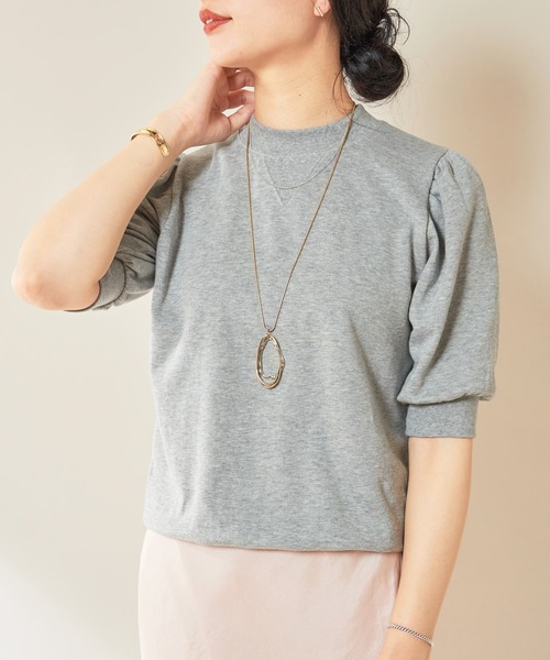 SHENERY（シーナリー）の「パフスリーブミニ裏毛プルオーバー（Tシャツ/カットソー・レディース・グレー/オフホワイト・FREE）」の16枚目の写真