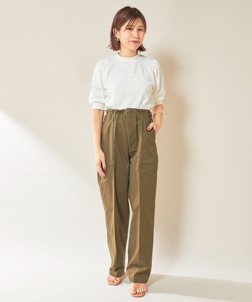 SHENERY（シーナリー）の「パフスリーブミニ裏毛プルオーバー（Tシャツ/カットソー・レディース・グレー/オフホワイト・FREE）」の12枚目の写真