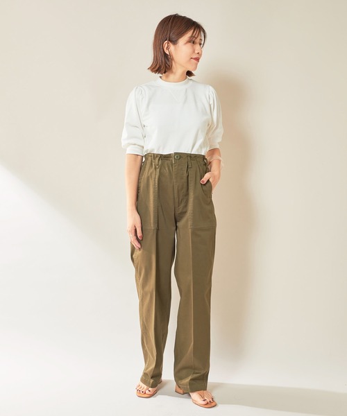 SHENERY（シーナリー）の「パフスリーブミニ裏毛プルオーバー（Tシャツ/カットソー・レディース・グレー/オフホワイト・FREE）」の9枚目の写真