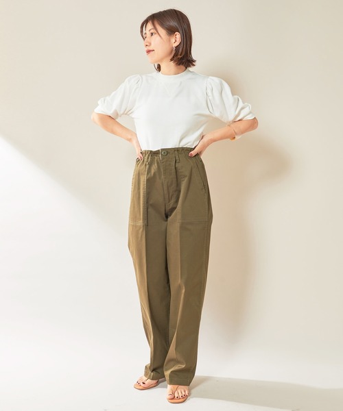 SHENERY（シーナリー）の「パフスリーブミニ裏毛プルオーバー（Tシャツ/カットソー・レディース・グレー/オフホワイト・FREE）」の13枚目の写真