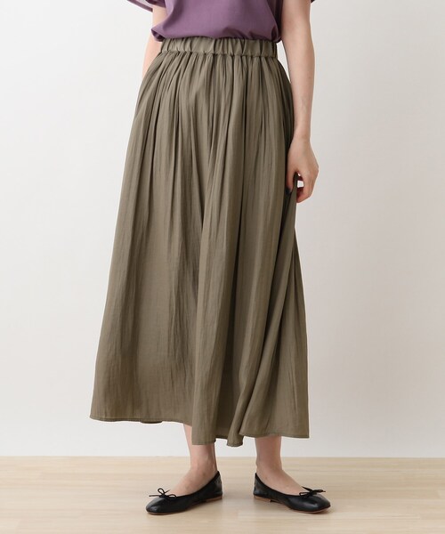 DRESKIP（ドレスキップ）の「◆ギャザ－フレアースカート（スカート・レディース・グレー系その他/ブラウン系その他2/こしょう色系6・02/03）」の2枚目の写真