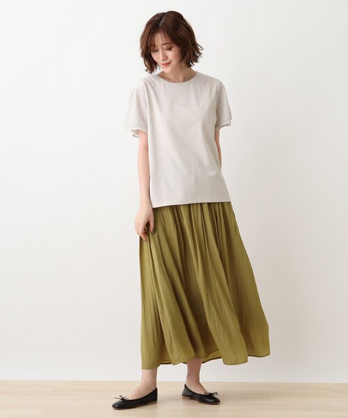 DRESKIP（ドレスキップ）の「◆ギャザ－フレアースカート（スカート・レディース・グレー系その他/ブラウン系その他2/こしょう色系6・02/03）」の4枚目の写真