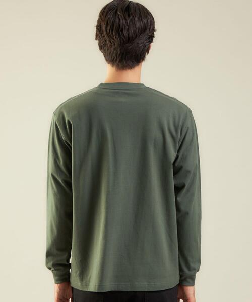 HANES（ヘインズ）の「【別注】＜Hanes×green label relaxing＞BEEFY ロゴ ポケット Tシャツ（Tシャツ/カットソー・メンズ・ダークグリーン/ダークブラウン/ブラック/ホワイト・L/M/S）」の14枚目の写真