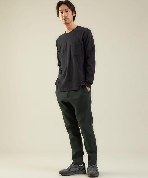 HANES（ヘインズ）の「【別注】＜Hanes×green label relaxing＞BEEFY ロゴ ポケット Tシャツ（Tシャツ/カットソー・メンズ・ダークグリーン/ダークブラウン/ブラック/ホワイト・L/M/S）」の6枚目の写真