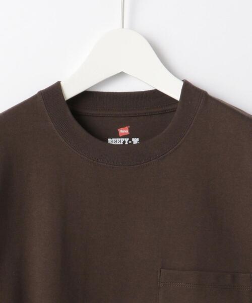 HANES（ヘインズ）の「【別注】＜Hanes×green label relaxing＞BEEFY ロゴ ポケット Tシャツ（Tシャツ/カットソー・メンズ・ダークグリーン/ダークブラウン/ブラック/ホワイト・L/M/S）」の15枚目の写真