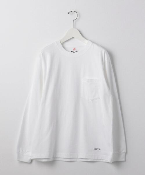 HANES（ヘインズ）の「【別注】＜Hanes×green label relaxing＞BEEFY ロゴ ポケット Tシャツ（Tシャツ/カットソー・メンズ・ダークグリーン/ダークブラウン/ブラック/ホワイト・L/M/S）」の20枚目の写真