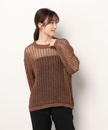 atmos pink | atmos pink ざっくりあみめ トップス(ニット/セーター)