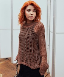 atmos pink | atmos pink ざっくりあみめ トップス(ニット/セーター)