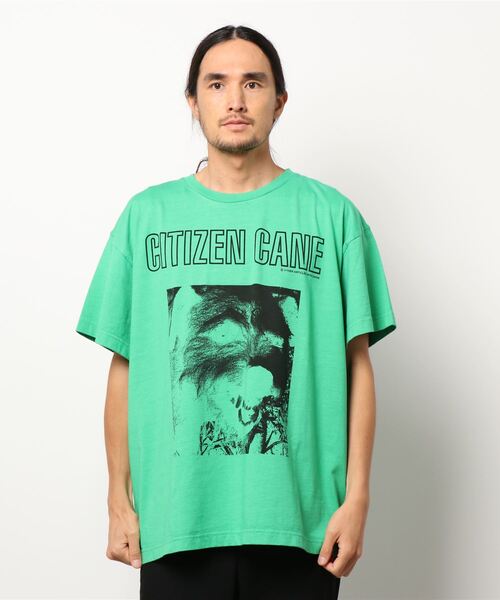 VYNER ARTICLES(ヴァイナー アーティクルズ)の「【VYNER ARTICLES/ヴァイナー アーティクルズ】 Vision T-Shirt-Citizen Ca(Tシャツ/カットソー・メンズ・グリーン/ブラック・LARGE/MEDIUM)」の4枚目の写真