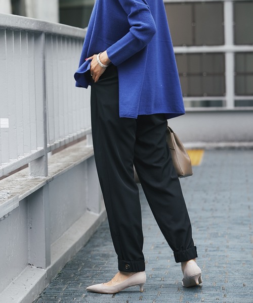 RIVE DROITE（リヴドロワ）の「オンオフ兼用でシーンを選ばず活躍　リラックスジョガーパンツ（その他パンツ・レディース・ブラック/ブラウン/レッド・FREE）」の4枚目の写真