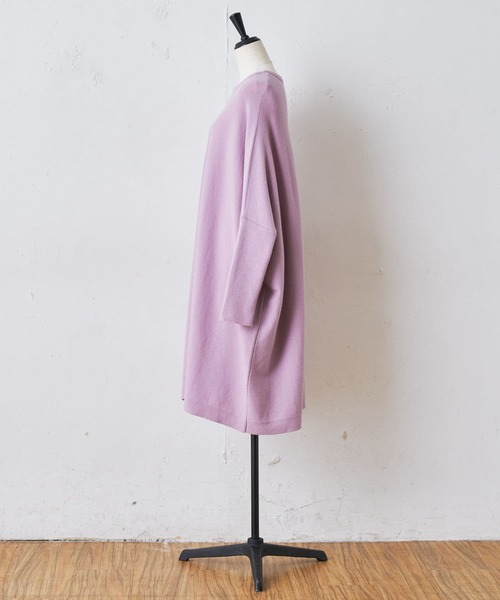 BEARDSLEY（ビアズリー）の「コートの下もさし色で目を惹く　BIGクルーニット（ニット/セーター・レディース・ミント/バイオレット・FREE）」の9枚目の写真