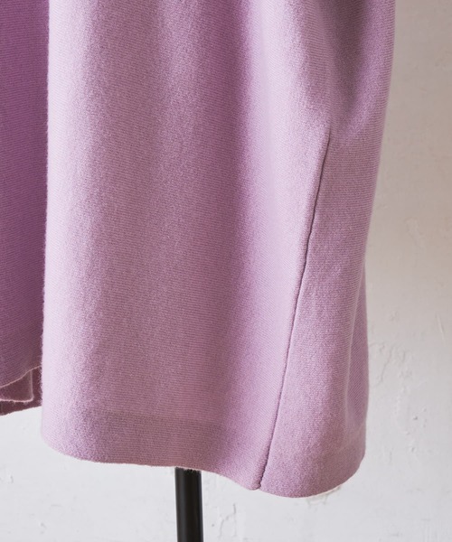 BEARDSLEY（ビアズリー）の「コートの下もさし色で目を惹く　BIGクルーニット（ニット/セーター・レディース・ミント/バイオレット・FREE）」の12枚目の写真