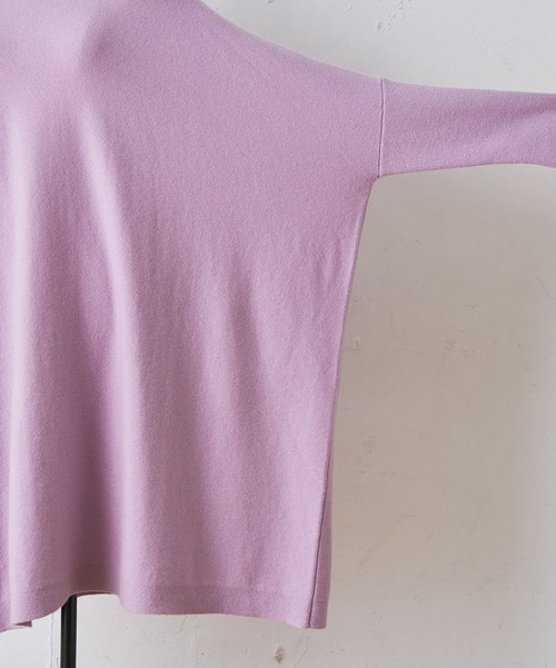 BEARDSLEY（ビアズリー）の「コートの下もさし色で目を惹く　BIGクルーニット（ニット/セーター・レディース・ミント/バイオレット・FREE）」の13枚目の写真