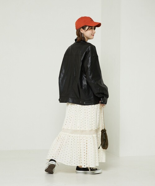 FREAK'S STORE（フリークスストア）の「フェイクレザーライダースジャケット（ライダースジャケット・レディース・ブラック・ﾌﾘ-）」の7枚目の写真