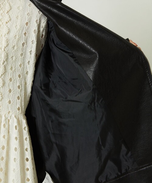 FREAK'S STORE（フリークスストア）の「フェイクレザーライダースジャケット（ライダースジャケット・レディース・ブラック・ﾌﾘ-）」の18枚目の写真