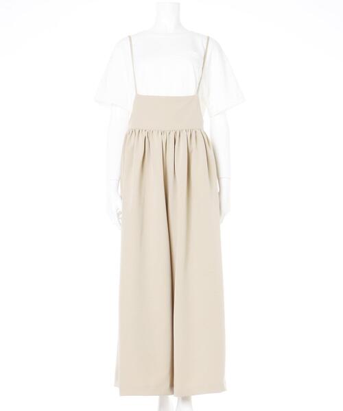 MLI'A（エムリア）の「キャミサロペット／A（サロペット/オーバーオール・レディース・ベージュ/ブラック/グリーン・M）」の4枚目の写真