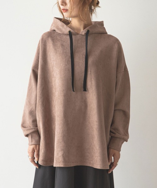 rectangle（レクタングル）の「スエードパーカー（パーカー・レディース・ブルーグレー/モカ・FREE）」の5枚目の写真