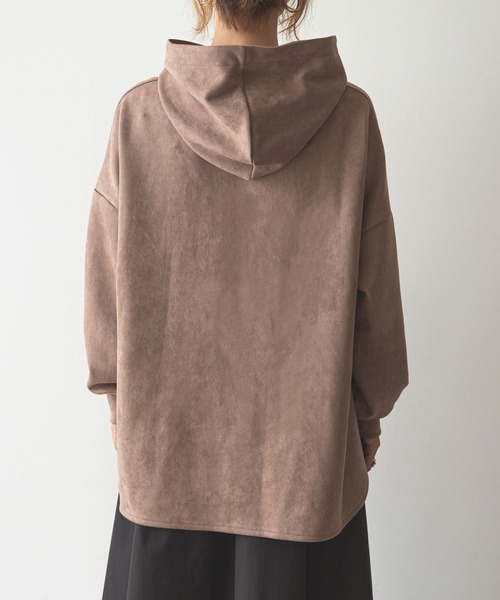 rectangle（レクタングル）の「スエードパーカー（パーカー・レディース・ブルーグレー/モカ・FREE）」の6枚目の写真