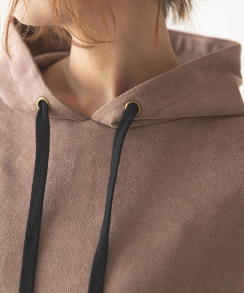 rectangle（レクタングル）の「スエードパーカー（パーカー・レディース・ブルーグレー/モカ・FREE）」の8枚目の写真