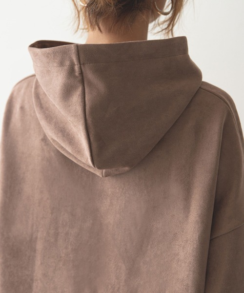 rectangle（レクタングル）の「スエードパーカー（パーカー・レディース・ブルーグレー/モカ・FREE）」の9枚目の写真