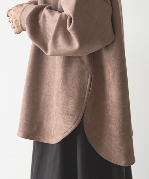 rectangle（レクタングル）の「スエードパーカー（パーカー・レディース・ブルーグレー/モカ・FREE）」の10枚目の写真