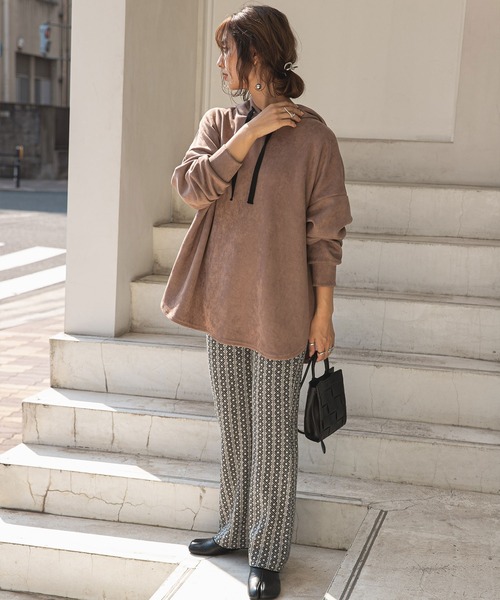 rectangle（レクタングル）の「スエードパーカー（パーカー・レディース・ブルーグレー/モカ・FREE）」の14枚目の写真