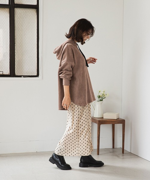 rectangle（レクタングル）の「スエードパーカー（パーカー・レディース・ブルーグレー/モカ・FREE）」の17枚目の写真