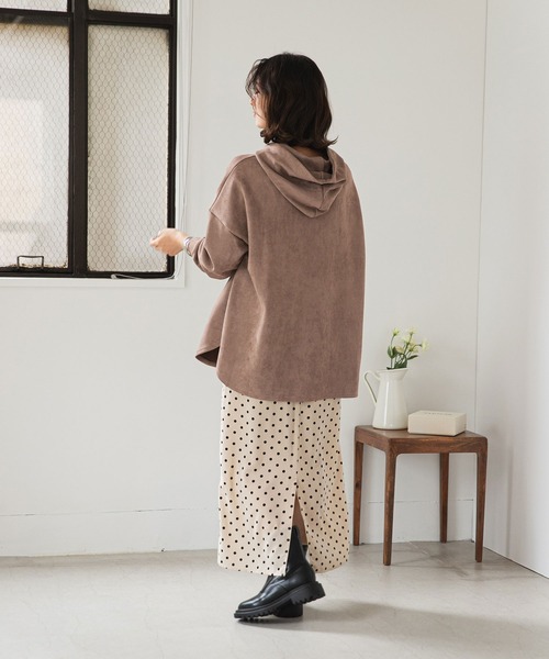 rectangle（レクタングル）の「スエードパーカー（パーカー・レディース・ブルーグレー/モカ・FREE）」の18枚目の写真