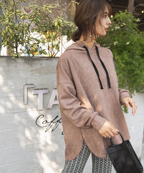 rectangle（レクタングル）の「スエードパーカー（パーカー・レディース・ブルーグレー/モカ・FREE）」の21枚目の写真